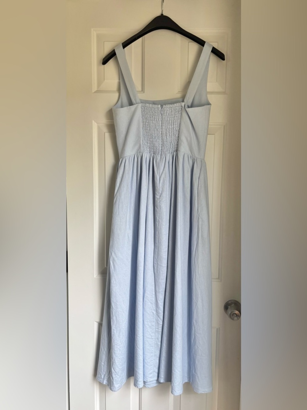 Fit and Flare Light Blue Midi Dress - Picture 3 of 6